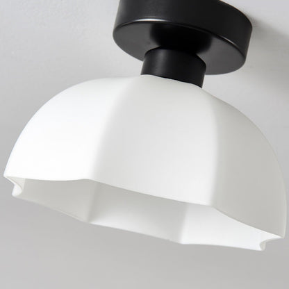 Contemporary Glass Flower Ceiling Light