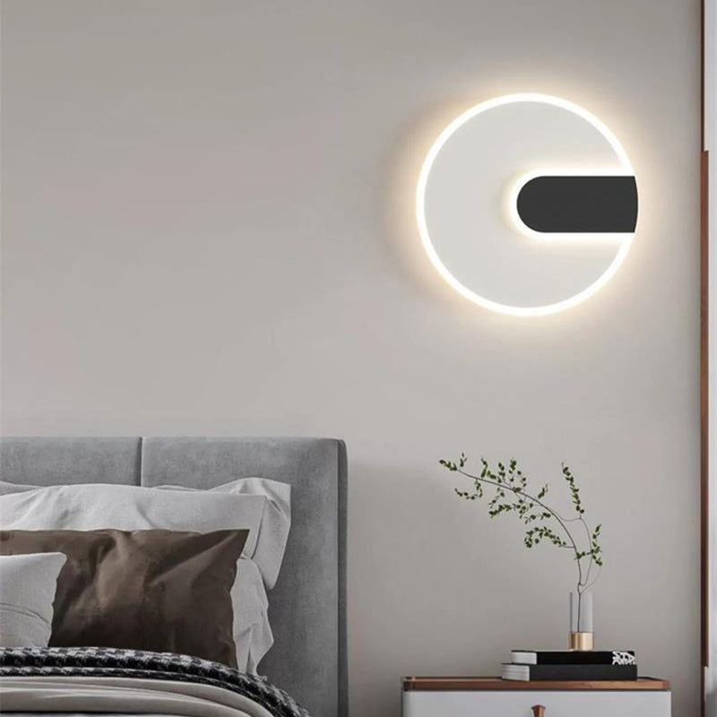 Minimalist Round & Square Iron Acrylic LED Wall Sconce Lamp