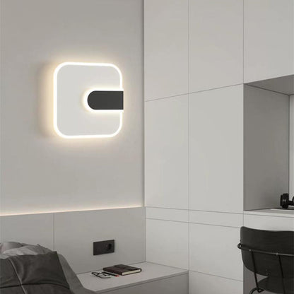 Minimalist Round & Square Iron Acrylic LED Wall Sconce Lamp
