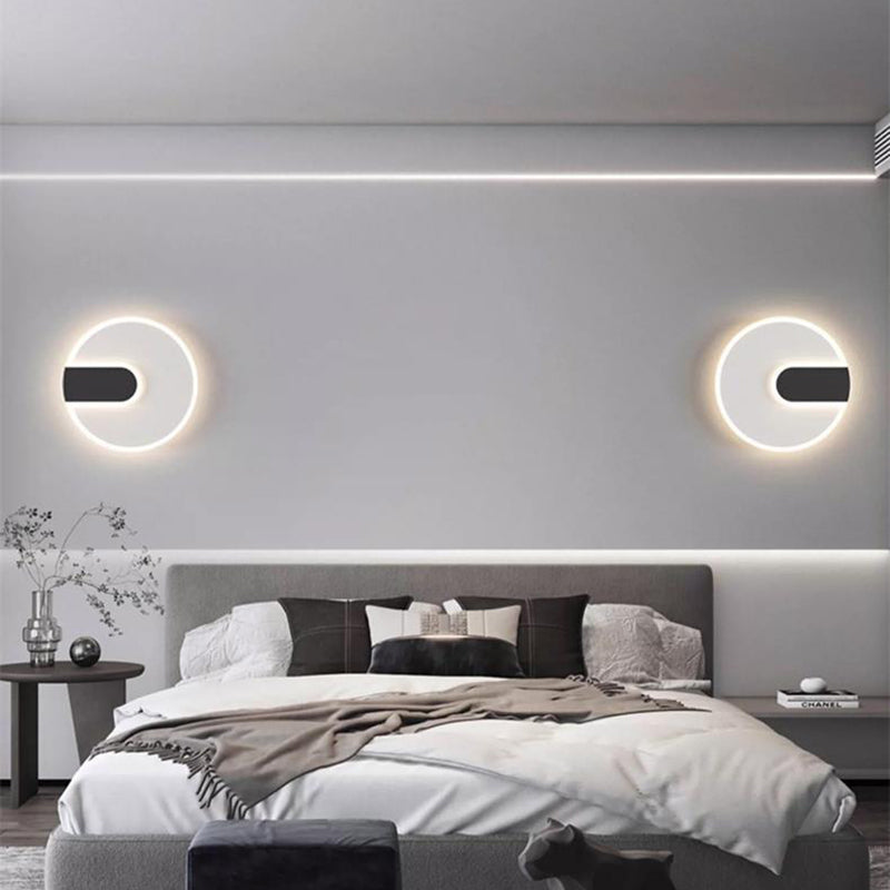 Minimalist Round & Square Iron Acrylic LED Wall Sconce Lamp