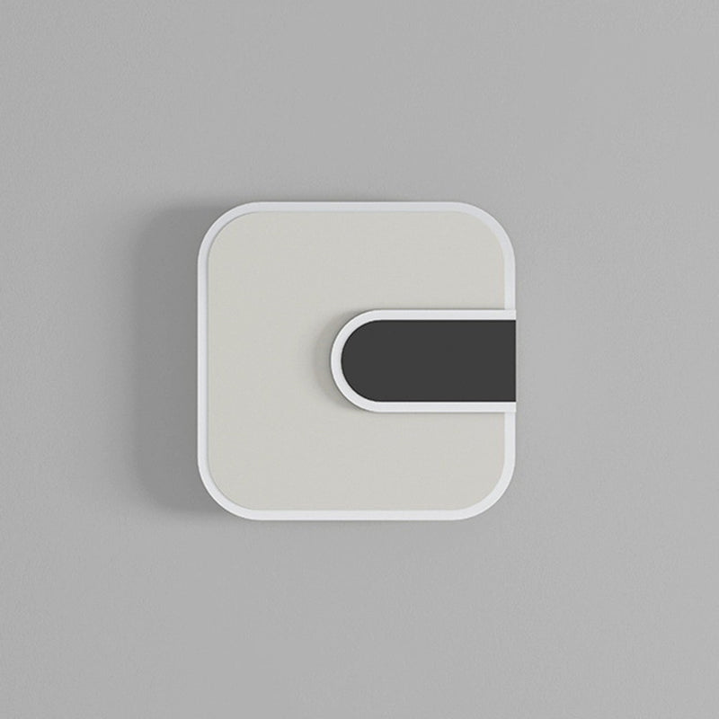 Minimalist Round & Square Iron Acrylic LED Wall Sconce Lamp
