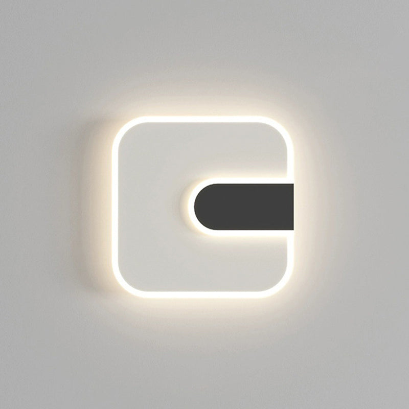 Minimalist Round & Square Iron Acrylic LED Wall Sconce Lamp