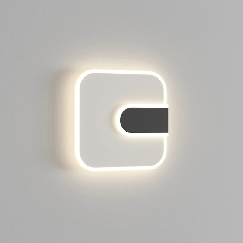 Minimalist Round & Square Iron Acrylic LED Wall Sconce Lamp