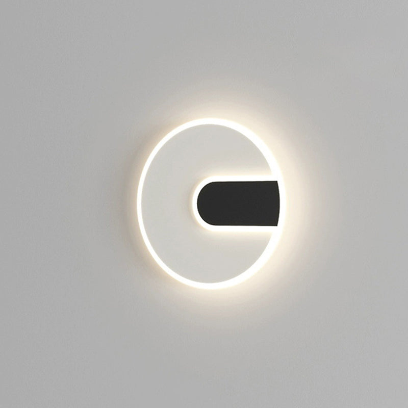 Minimalist Round & Square Iron Acrylic LED Wall Sconce Lamp