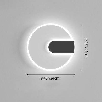 Minimalist Round & Square Iron Acrylic LED Wall Sconce Lamp
