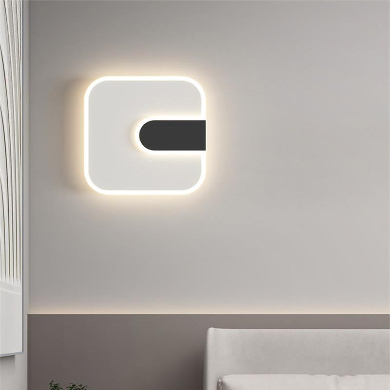 Minimalist Round & Square Iron Acrylic LED Wall Sconce Lamp