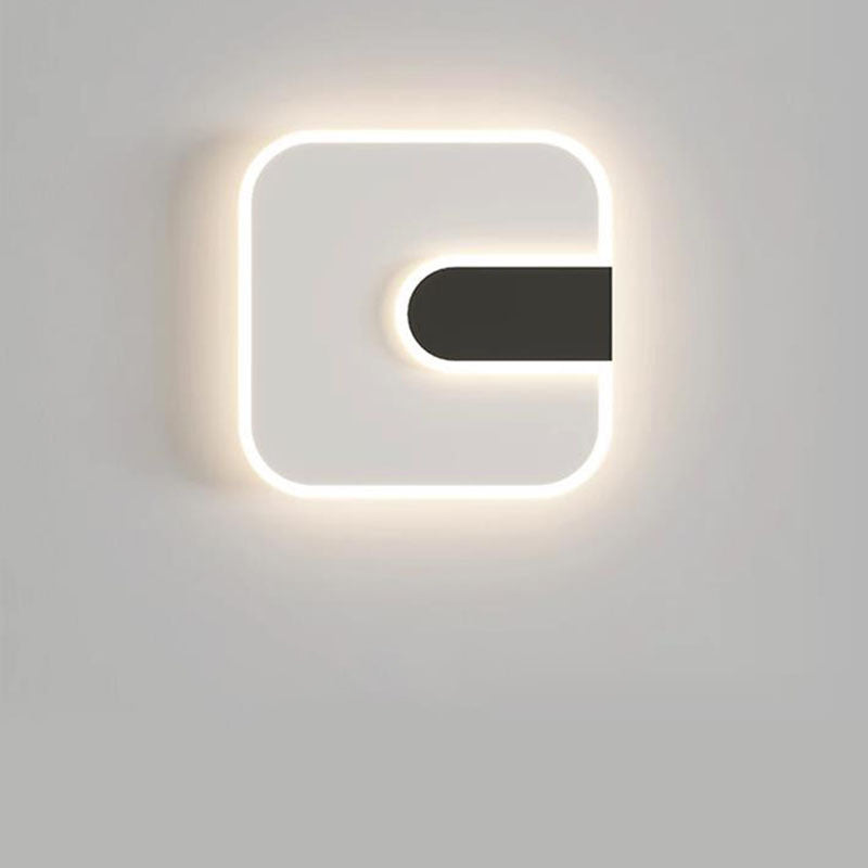 Minimalist Round & Square Iron Acrylic LED Wall Sconce Lamp