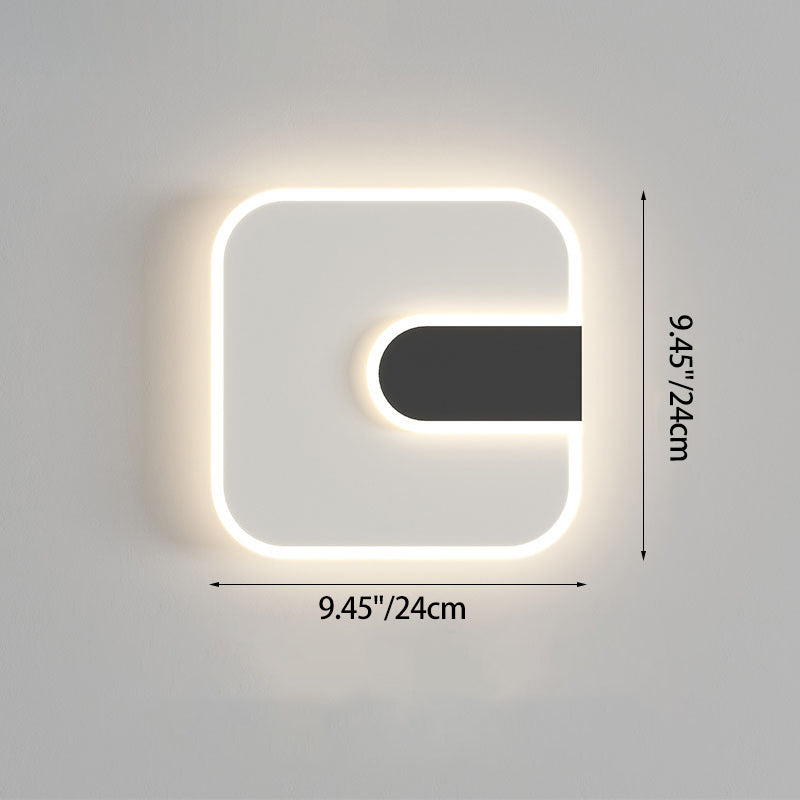 Minimalist Round & Square Iron Acrylic LED Wall Sconce Lamp