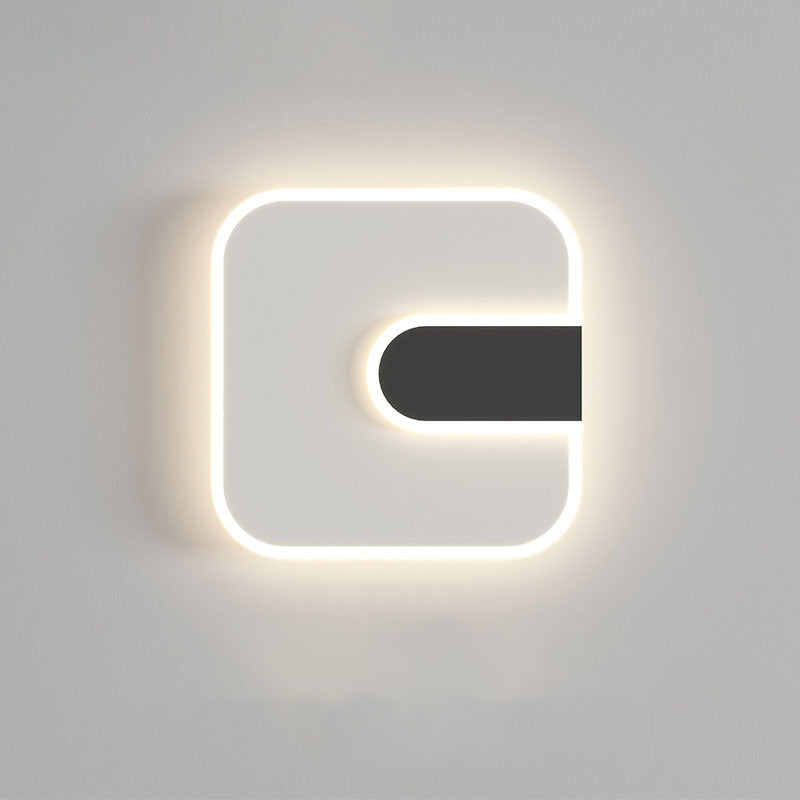 Minimalist Round & Square Iron Acrylic LED Wall Sconce Lamp