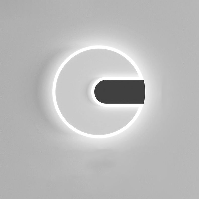 Minimalist Round & Square Iron Acrylic LED Wall Sconce Lamp