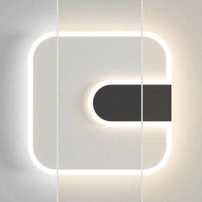 Minimalist Round & Square Iron Acrylic LED Wall Sconce Lamp