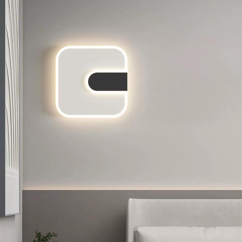 Minimalist Round & Square Iron Acrylic LED Wall Sconce Lamp