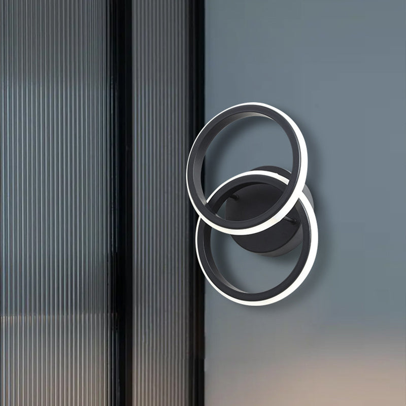 Modern Minimalist Round Iron Silicone LED Wall Sconce Lamp