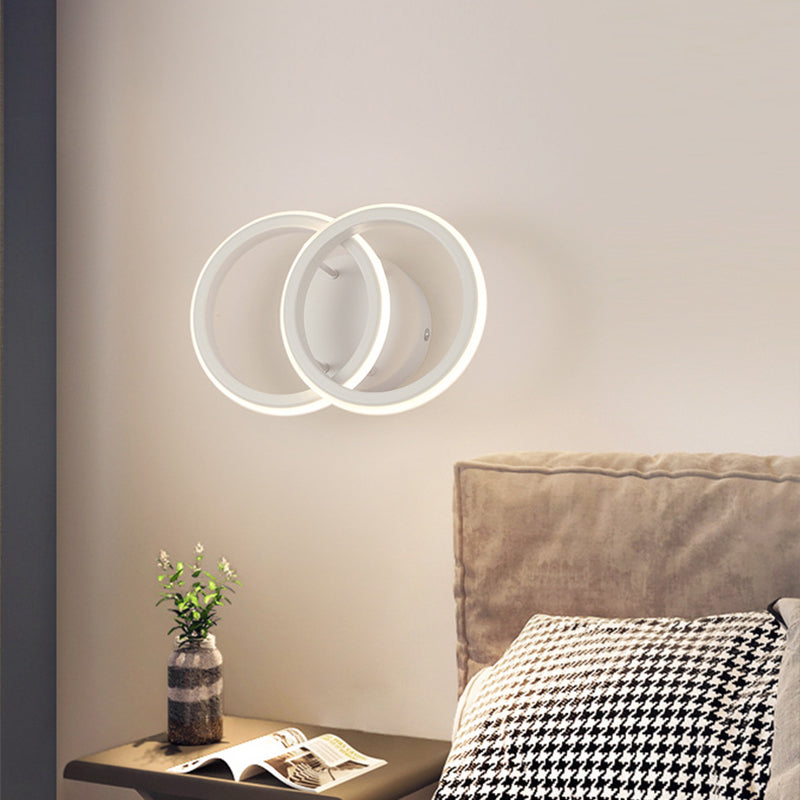 Modern Minimalist Round Iron Silicone LED Wall Sconce Lamp