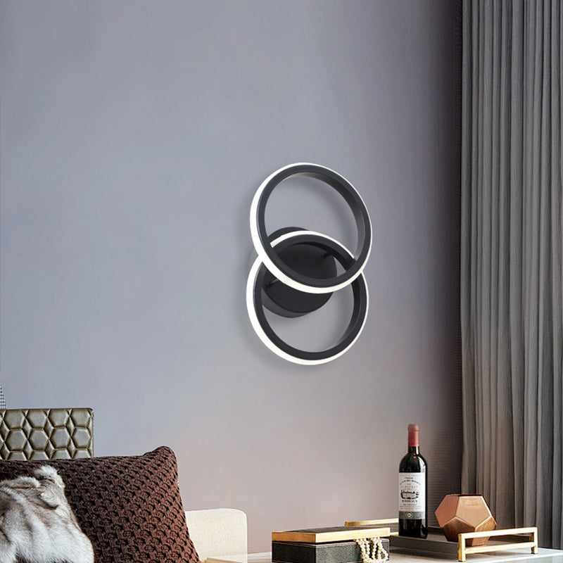 Modern Minimalist Round Iron Silicone LED Wall Sconce Lamp