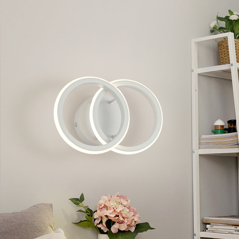 Modern Minimalist Round Iron Silicone LED Wall Sconce Lamp