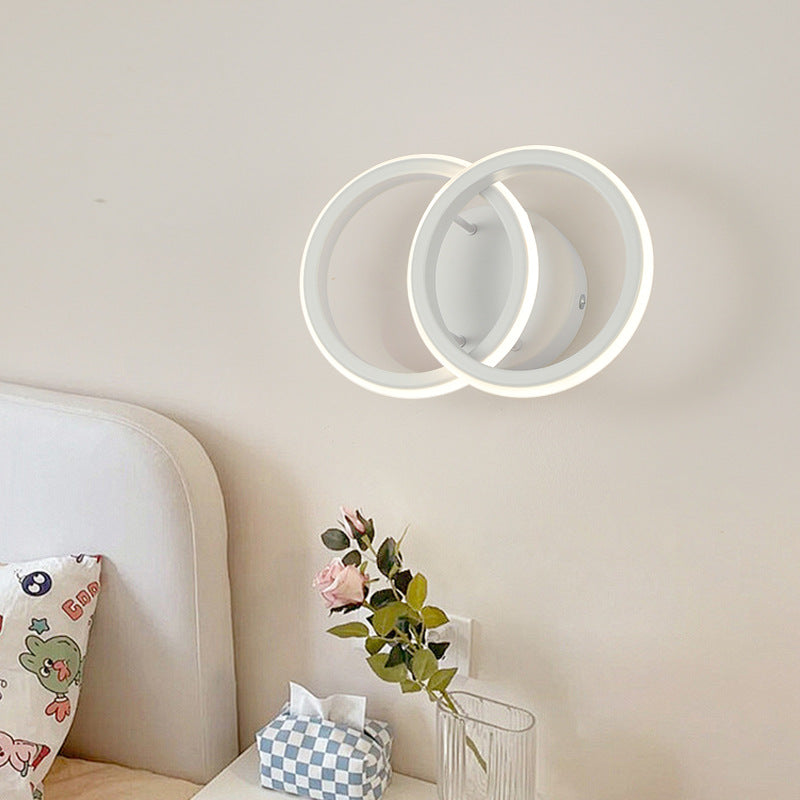 Modern Minimalist Round Iron Silicone LED Wall Sconce Lamp