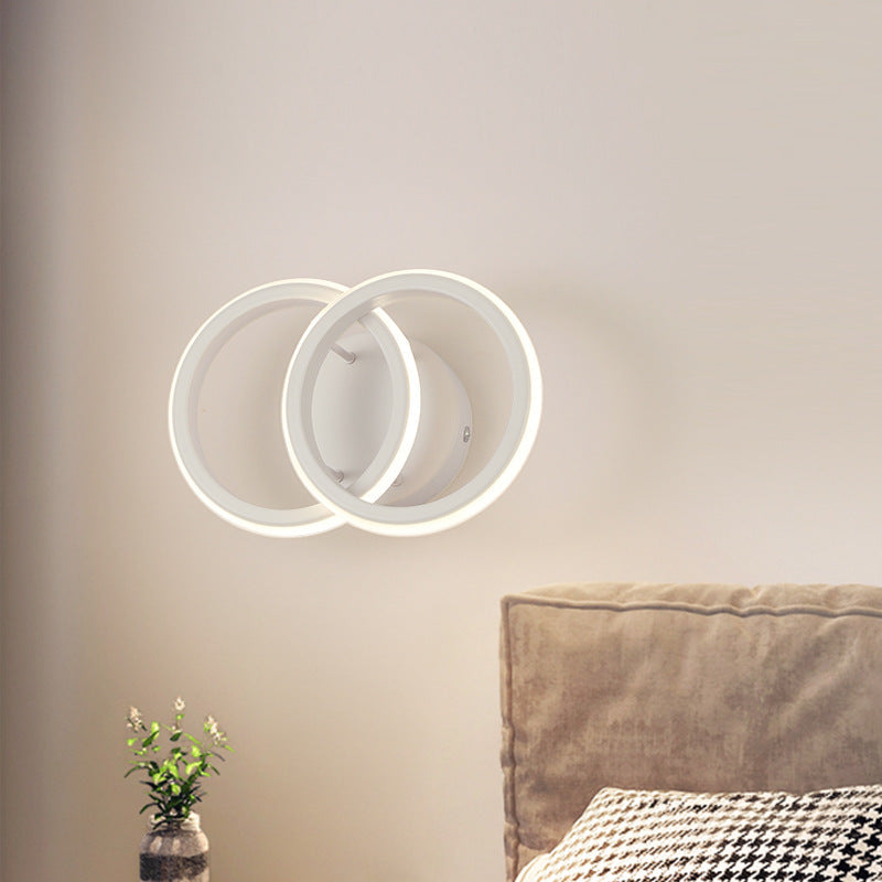 Modern Minimalist Round Iron Silicone LED Wall Sconce Lamp
