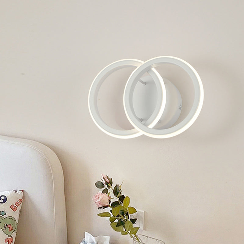 Modern Minimalist Round Iron Silicone LED Wall Sconce Lamp