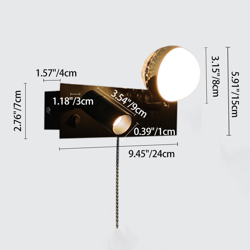 Creative Rectangle Iron & PC Rotatable LED Wall Sconce Lamp