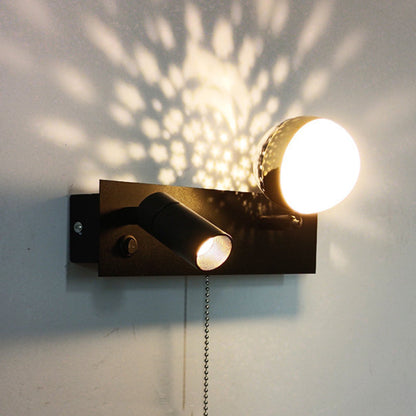 Creative Rectangle Iron & PC Rotatable LED Wall Sconce Lamp