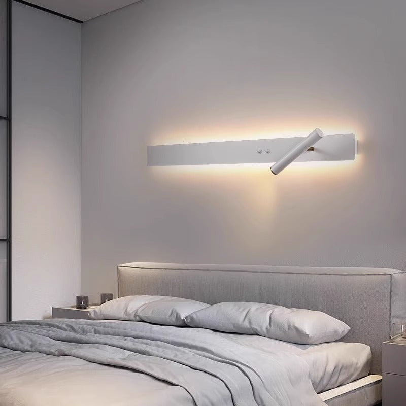 Long Strip Iron Acrylic Rotatable LED Wall Sconce Lamp