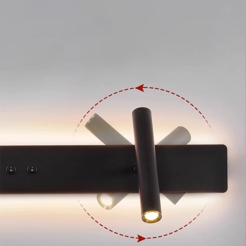 Long Strip Iron Acrylic Rotatable LED Wall Sconce Lamp