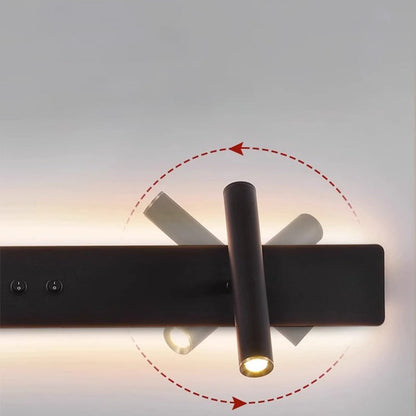 Long Strip Iron Acrylic Rotatable LED Wall Sconce Lamp