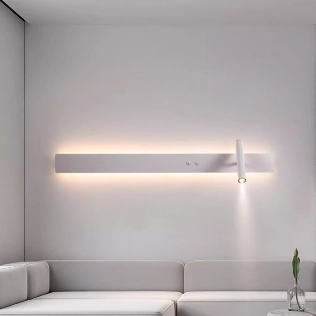 Long Strip Iron Acrylic Rotatable LED Wall Sconce Lamp