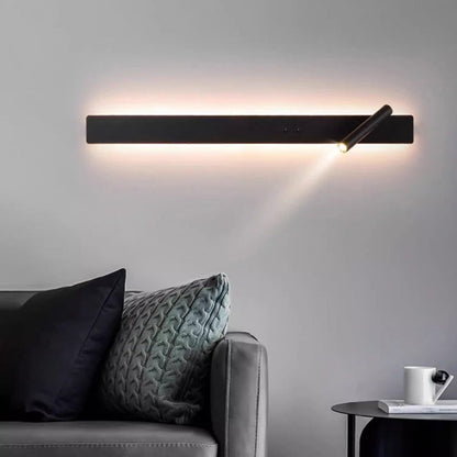 Long Strip Iron Acrylic Rotatable LED Wall Sconce Lamp