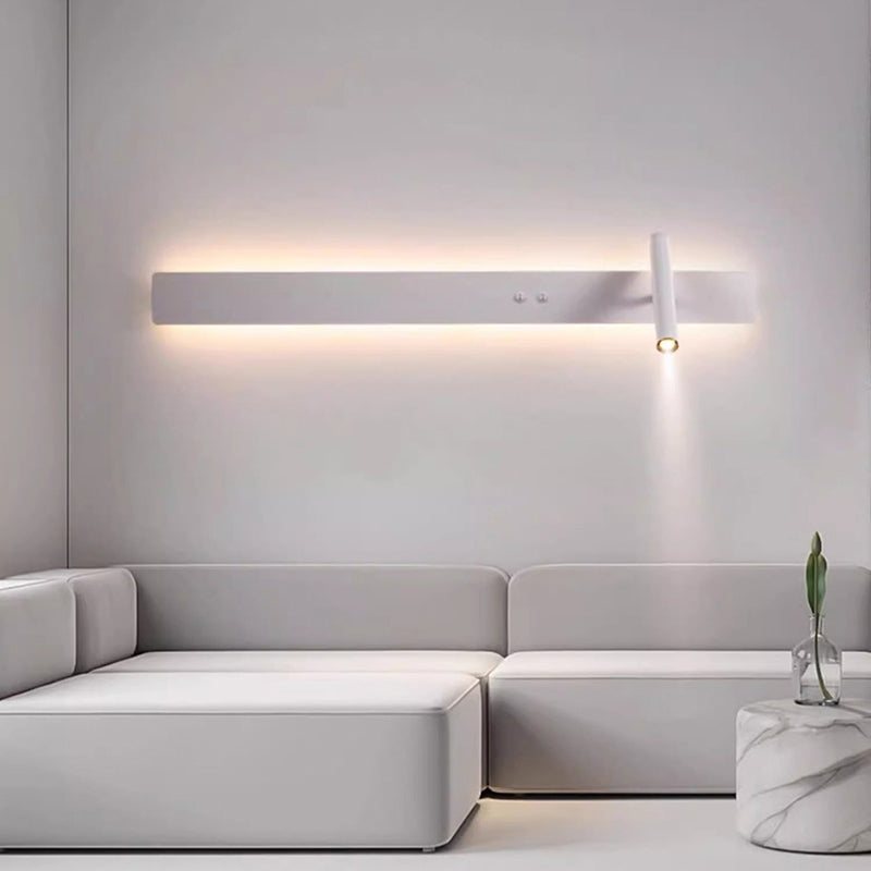 Long Strip Iron Acrylic Rotatable LED Wall Sconce Lamp