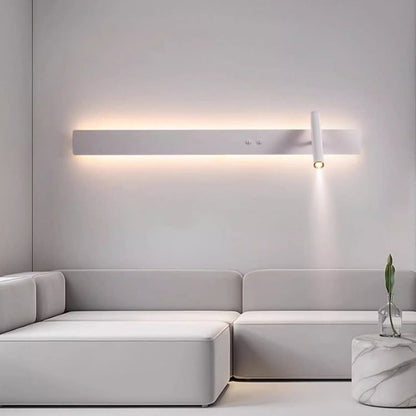 Long Strip Iron Acrylic Rotatable LED Wall Sconce Lamp