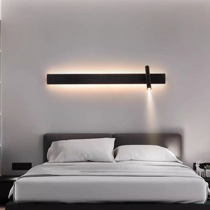 Long Strip Iron Acrylic Rotatable LED Wall Sconce Lamp
