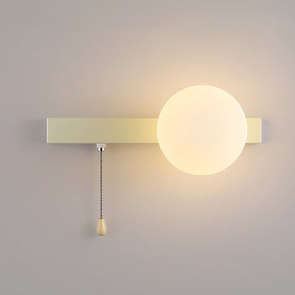 Simplicity Iron Glass 1-Light Zipper Wall Sconce Lamp