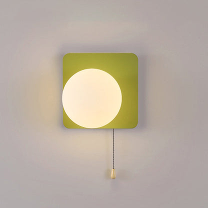 Simplicity Iron Glass 1-Light Zipper Wall Sconce Lamp