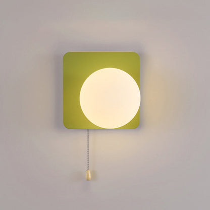 Simplicity Iron Glass 1-Light Zipper Wall Sconce Lamp