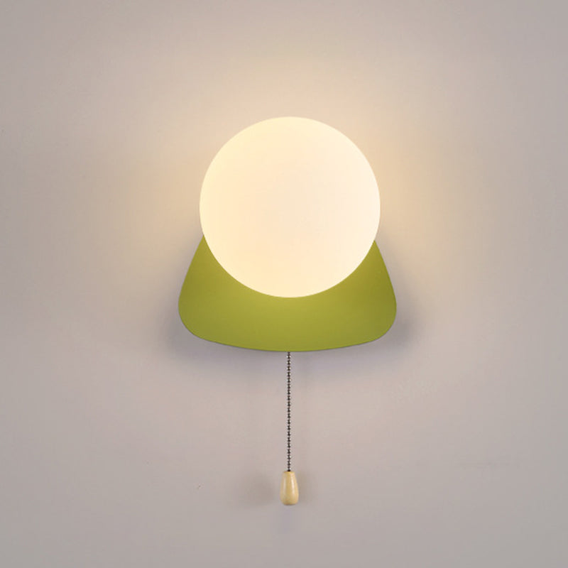 Simplicity Iron Glass 1-Light Zipper Wall Sconce Lamp