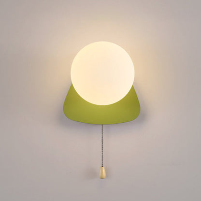 Simplicity Iron Glass 1-Light Zipper Wall Sconce Lamp