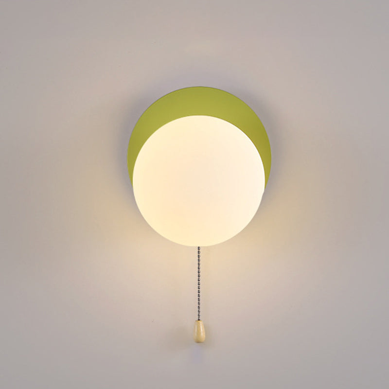 Simplicity Iron Glass 1-Light Zipper Wall Sconce Lamp