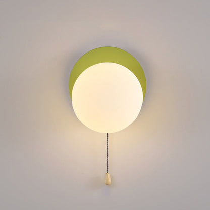 Simplicity Iron Glass 1-Light Zipper Wall Sconce Lamp