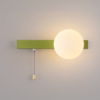 Simplicity Iron Glass 1-Light Zipper Wall Sconce Lamp
