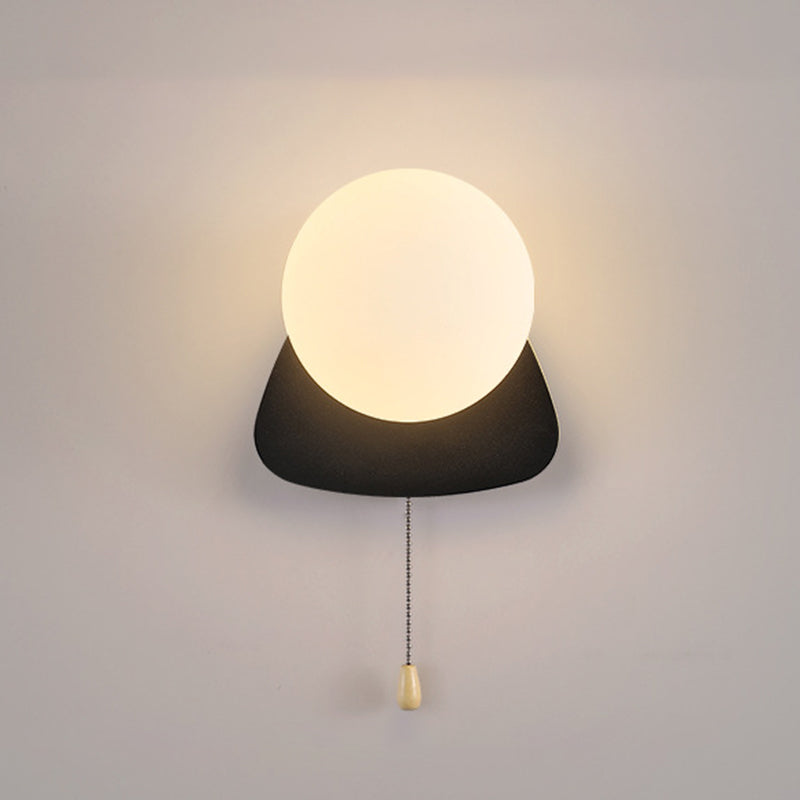 Simplicity Iron Glass 1-Light Zipper Wall Sconce Lamp