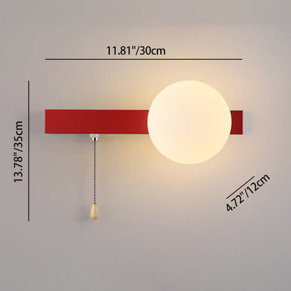 Simplicity Iron Glass 1-Light Zipper Wall Sconce Lamp