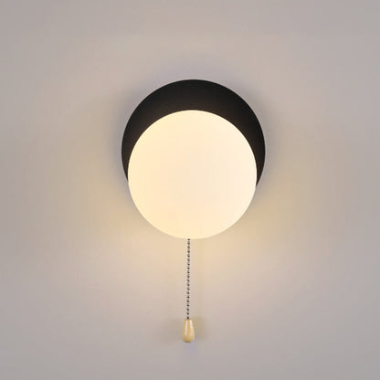 Simplicity Iron Glass 1-Light Zipper Wall Sconce Lamp