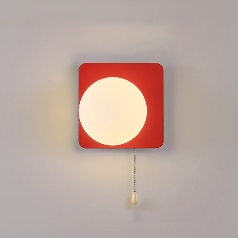 Simplicity Iron Glass 1-Light Zipper Wall Sconce Lamp