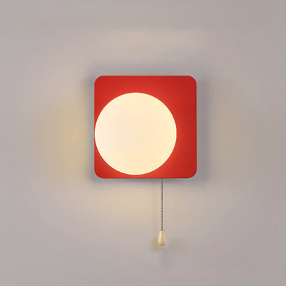 Simplicity Iron Glass 1-Light Zipper Wall Sconce Lamp