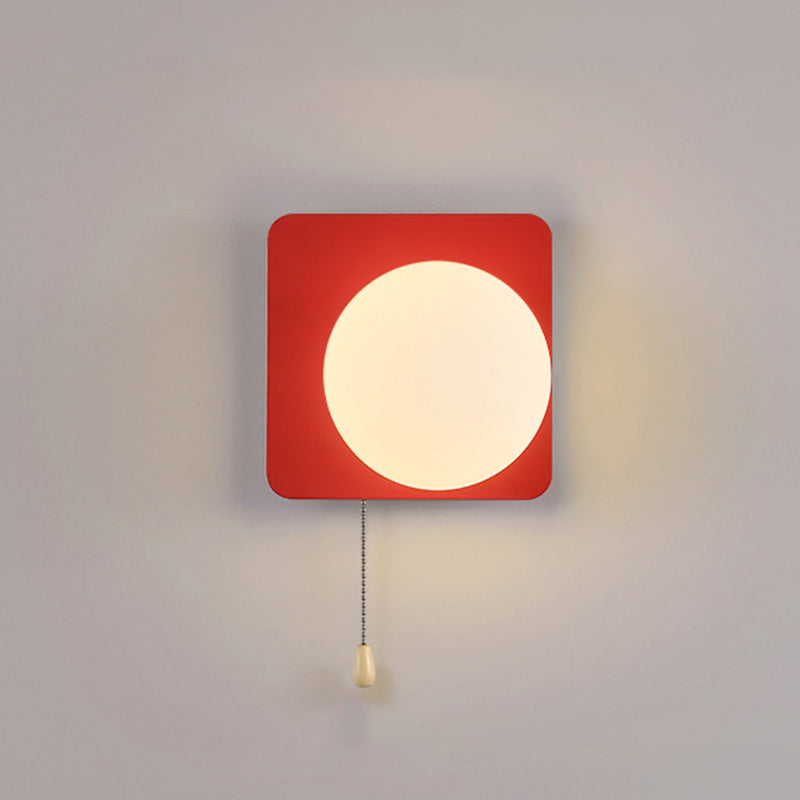 Simplicity Iron Glass 1-Light Zipper Wall Sconce Lamp
