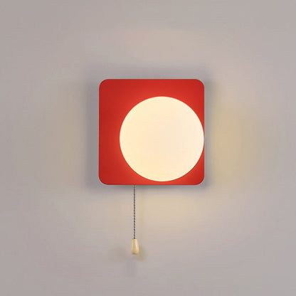 Simplicity Iron Glass 1-Light Zipper Wall Sconce Lamp