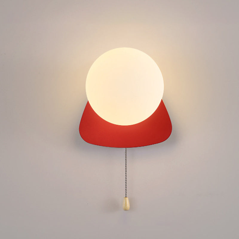 Simplicity Iron Glass 1-Light Zipper Wall Sconce Lamp