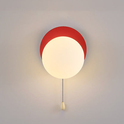 Simplicity Iron Glass 1-Light Zipper Wall Sconce Lamp